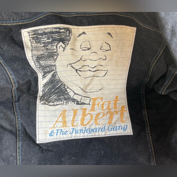 RARE FAT ALBERT AND THE JUNKYARD GANG DARK DENIM PLATNIUM FABU JACKET 4x - Picture 1 of 7